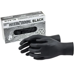 Emerald NitroMax Black Nitrile Gloves 100 Ct