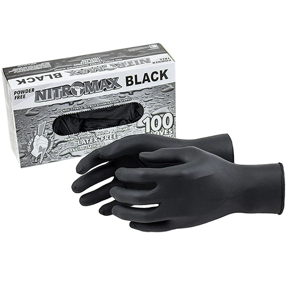 Emerald NitroMax Black Nitrile Gloves 100 Ct 1 Emerald NitroMax Black Nitrile Gloves 100 Ct