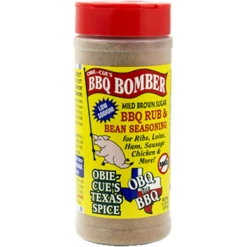 Obie-Cue's BBQ Bomber Mild Brown Sugar BBQ Rub & Bean Seasoning 11.25 Oz.