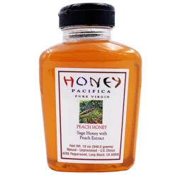 Pacifica Peach Flavored Honey 12 Oz.